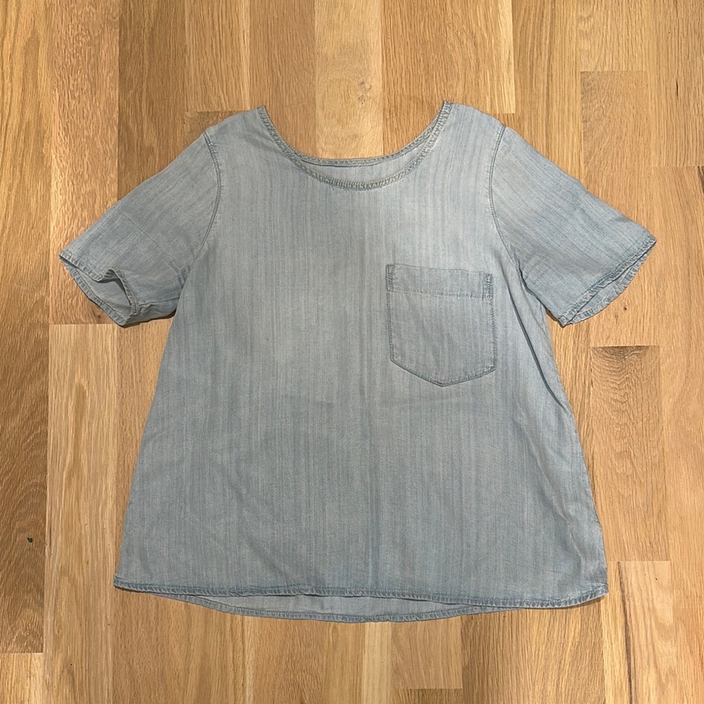 Gap Casual Light Blue Denim Top